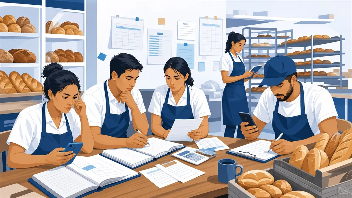 Panadería con información operativa antes de centralizarse