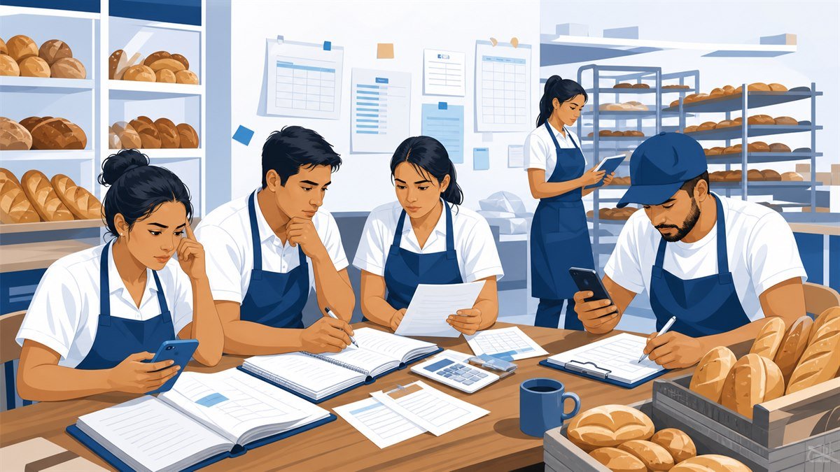 Panadería con información operativa antes de centralizarse